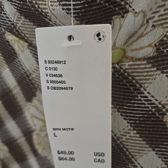 Kimchi Blue Brown Checkered & Floral Mini Dress - Picture 4 of 13